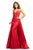 Johnathan Kayne - 7242 Embellished V-neck Sheath Dress Special Occasion Dress 00 / Fire Red