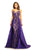 Johnathan Kayne - 7242 Embellished V-neck Sheath Dress Special Occasion Dress 4 / Grape