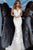 Jovani - 02444 Floral Embroidered Lace Deep V-neck Trumpet Dress Evening Dresses