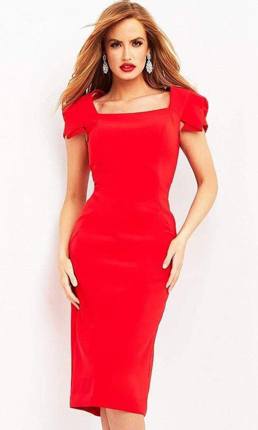Jovani - 03808 Square Neck Simple Midi Dress 18 / Ivory - Shop Jovani Dresses On Couture Candy at CoutureCandy.com Jovani - 03808 Square Neck Simple Midi Dress 18 / Ivory - Shop Jovani Dresses On Couture Candy at CoutureCandy.com