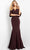Jovani 04341 - Split Sleeve Off Shoulder Evening Dress In Purple