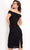 Jovani - 04763 Off-Shoulder Textured Lace Sheath Knee-Length Dress Homecoming Dresses