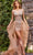 Jovani 05097 - Beaded Prom Dress With Overskirt Special Occasion Dress 00 / Nude/Silver
