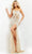 Jovani - 05873 One Shoulder Sheath Dress with Slit Special Occasion Dress