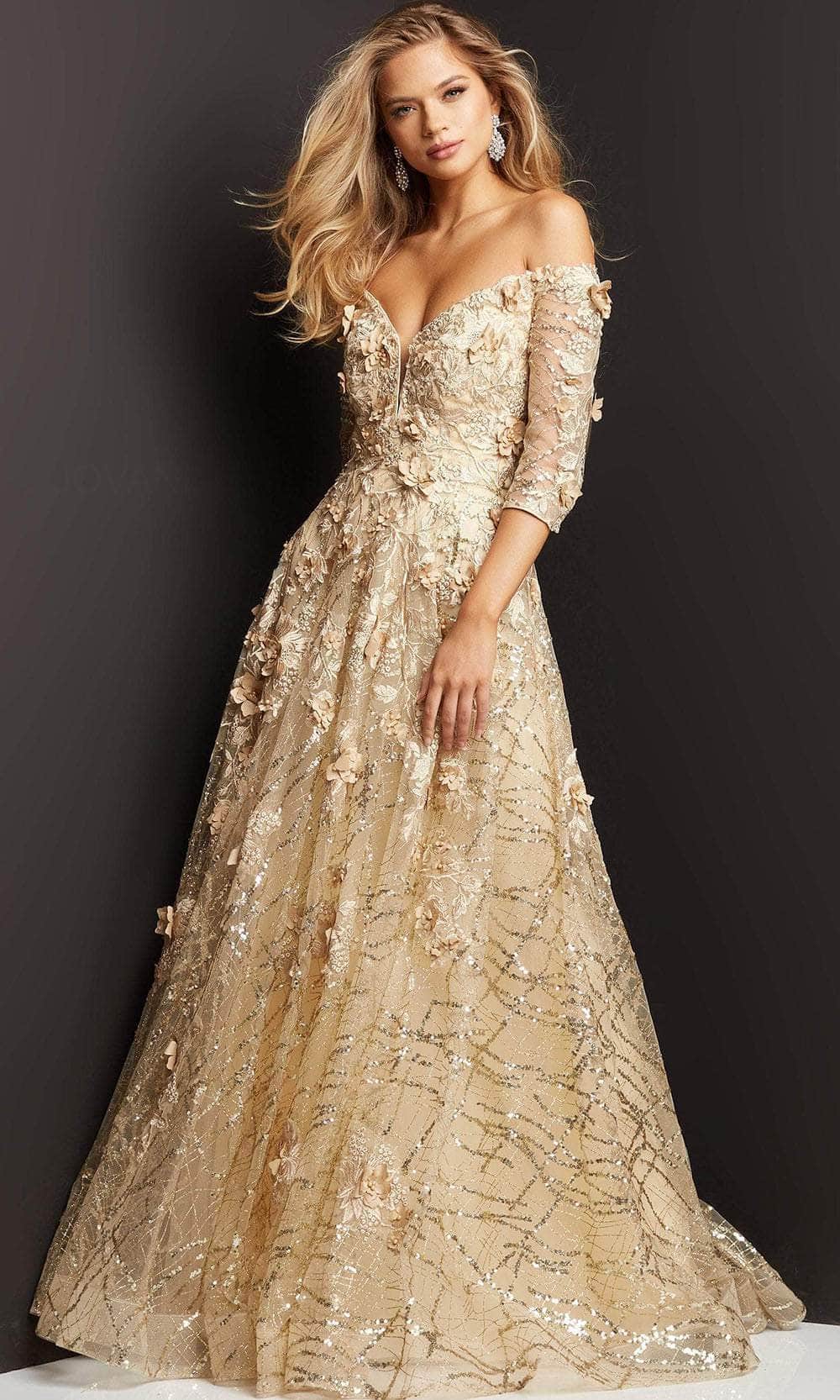 Jovani 06636 - Quarter Sleeve Mother of the Bride Gown 8 / Champagne - Shop Jovani dresses on Couture Candy at CoutureCandy.com Jovani 06636 - Quarter Sleeve Mother of the Bride Gown 8 / Champagne - Shop Jovani dresses on Couture Candy at CoutureCandy.com