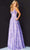 Jovani - 06814 V-Neck Floral Embroidered Dress Prom Dresses