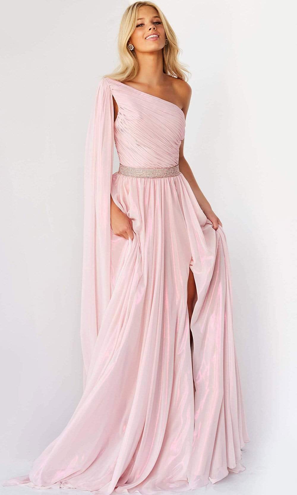 Jovani - 07248 One Shoulder Draped Chiffon Gown Jovani - 07248 One Shoulder Draped Chiffon Gown
