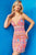 Jovani - 08447 Deep V-Neck Beaded Short Dress Homecoming Dresses