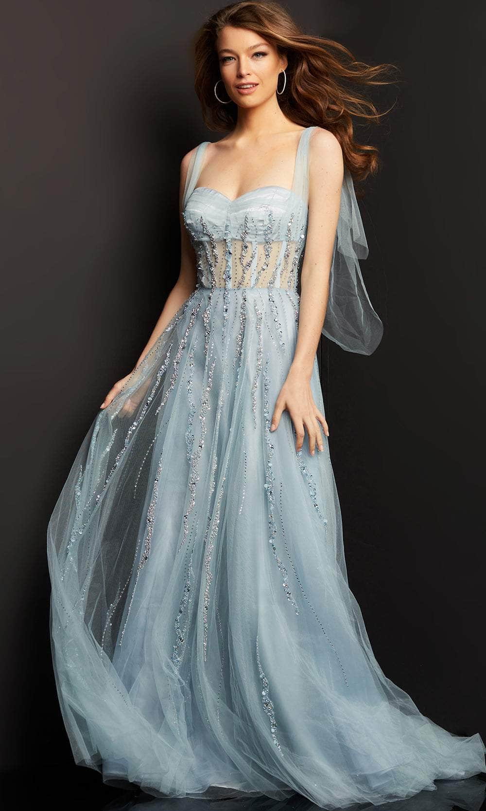 Jovani 08487 - Corset Sheer Bodice Tulle Gown 20 / Gunmetal - Shop Jovani dresses on Couture Candy at CoutureCandy.com Jovani 08487 - Corset Sheer Bodice Tulle Gown 20 / Gunmetal - Shop Jovani dresses on Couture Candy at CoutureCandy.com