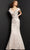 Jovani 08656 - Cap Sleeved Bow V-Neck Evening Gown Special Occasion Dress
