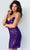 Jovani 09694 - Sequined Strapless Cocktail Dress Special Occasion Dress 00 / Purple