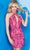 Jovani 23108 - Sequin Motif Cutout Cocktail Dress Special Occasion Dress 00 / Hot-Pink