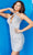 Jovani 23108 - Sequin Motif Cutout Cocktail Dress Special Occasion Dress 00 / Silver