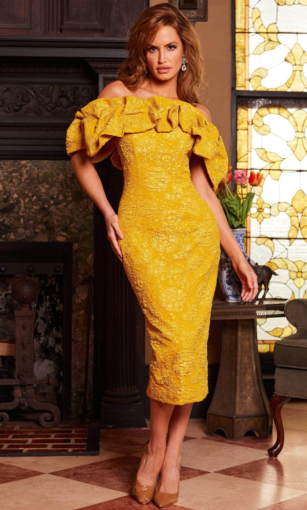 Jovani Evenings Dress 23848 Mustard / 0 Jovani Evenings Dress 23848 Mustard / 0