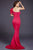Jovani - 32602 Bow Accented Asymmetrical Mermaid Gown Bridesmaid Dresses 0 / Fuchsia