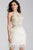 Jovani - 45547 Beaded Halter Feather Fringed Cocktail Dress Cocktail Dresses