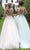 Jovani - 61109 Floral Applique Plunging V-neck Tulle Ballgown Ball Gowns