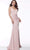 Jovani - 66682 V-Neck Satin Sheath Dress Evening Dresses