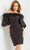 Jovani 8211 - Off Shoulder Feather Detailed Prom Dress Cocktail Dresses