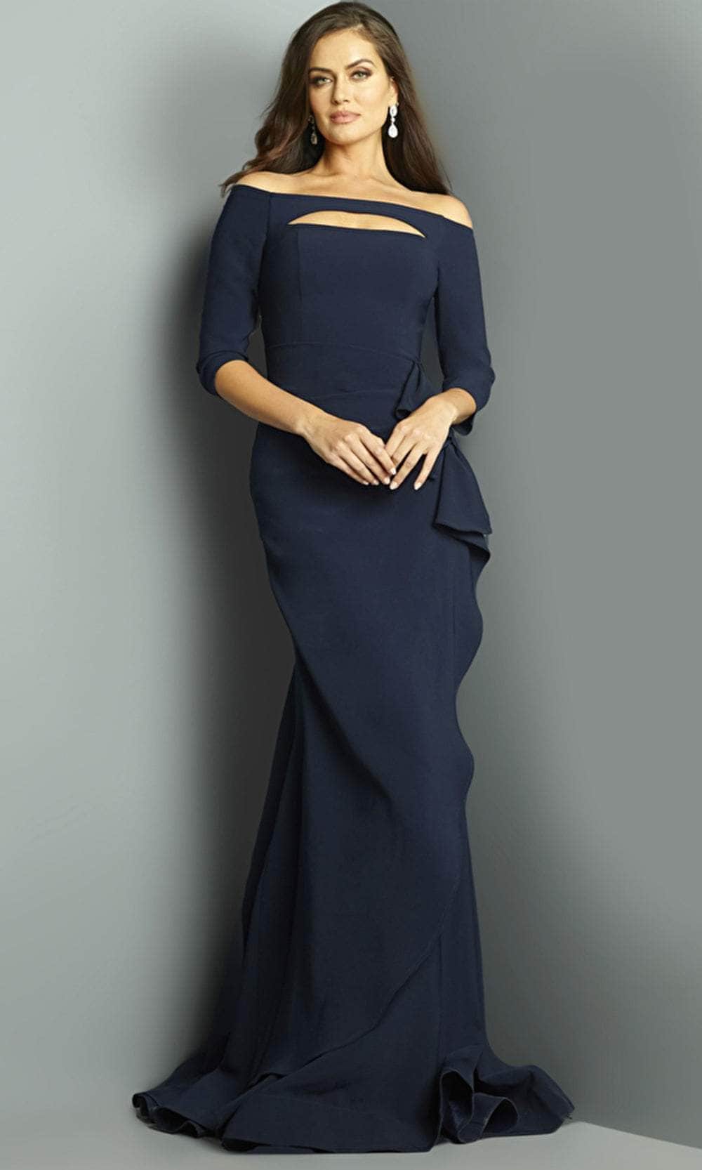 Jovani 09623 Off-Shoulder Quarter Sleeve Mother of the Groom