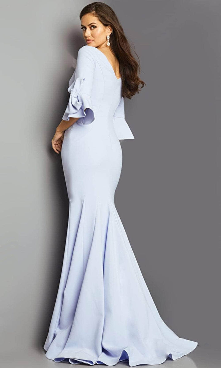 Jovani - 07011 Bateau Neck Modest Slit Dress main image 1