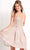 Jovani - JVN04010 Sleeveless V Neck Embroidered Bodice A-Line Dress Homecoming Dresses