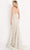 Jovani - JVN06472 Embroidered V Neck Evening Gown Evening Dresses