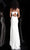 Jovani - JVN66971 Lace Deep V-neck Trumpet Dress With Train Special Occasion Dress