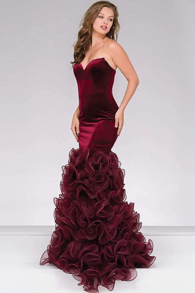 Jovani - Strapless Velvet Mermaid Prom Dress 46609 - 1 pc Rose/Gold In Size 8 Available 8 / Rose/Gold - Shop Jovani dresses on Couture Candy at Jovani - Strapless Velvet Mermaid Prom Dress 46609 - 1 pc Rose/Gold In Size 8 Available 8 / Rose/Gold - Shop Jovani dresses on Couture Candy at