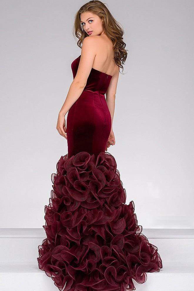 Jovani - Strapless Velvet Mermaid Prom Dress 46609 - 1 pc Rose/Gold In Size 8 Available 8 / Rose/Gold - Shop Jovani dresses on Couture Candy at Jovani - Strapless Velvet Mermaid Prom Dress 46609 - 1 pc Rose/Gold In Size 8 Available 8 / Rose/Gold - Shop Jovani dresses on Couture Candy at