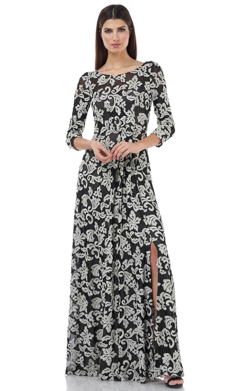 JS Collections 867027 - Embroidered V-Back Evening Gown JS Collections 867027 - Embroidered V-Back Evening Gown