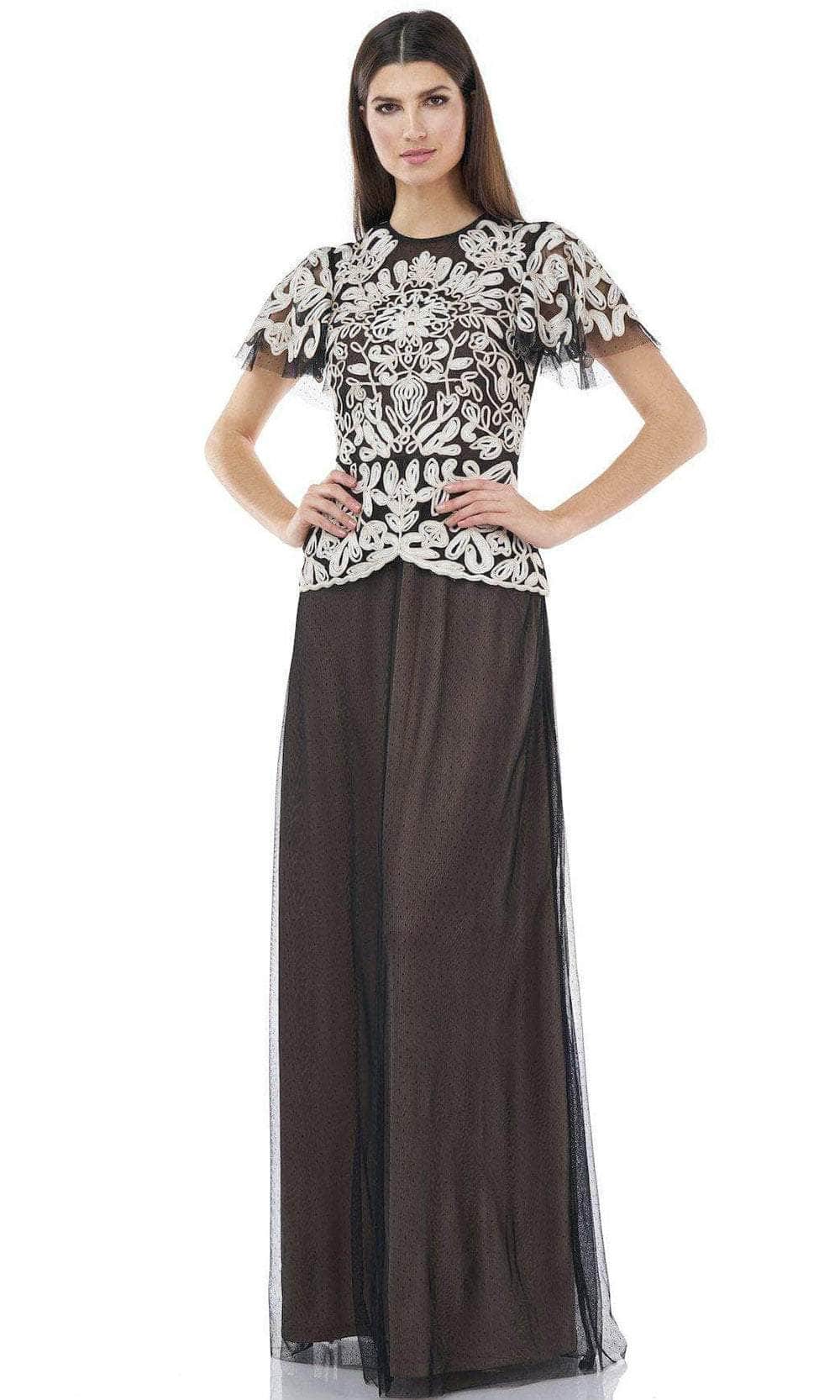 JS Collections 867032 - Short Sleeved Embellished Fully Lined Dress Couture Candy JS Collections 867032 - Short Sleeved Embellished Fully Lined Dress Couture Candy