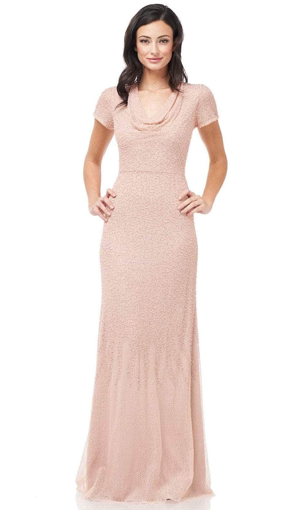 JS Collections 867170 - Pearl Beaded Sheath Evening Dress JS Collections 867170 - Pearl Beaded Sheath Evening Dress