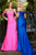 JVN by Jovani - JVN07639 Off Shoulder Ruched Trumpet Gown Prom Dresses 00 / Royal