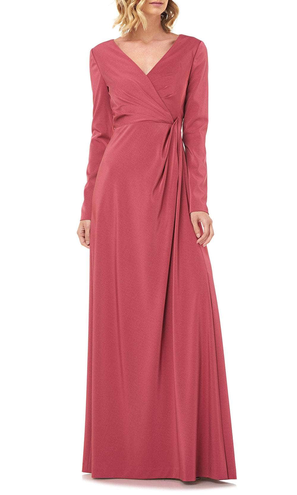 Kay Unger 5511232 - Long Sleeves V-Neckline Formal Dress Kay Unger 5511232 - Long Sleeves V-Neckline Formal Dress