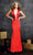 La Femme - 11763 Ladder Strapped Deep Halter Style Gown Special Occasion Dress