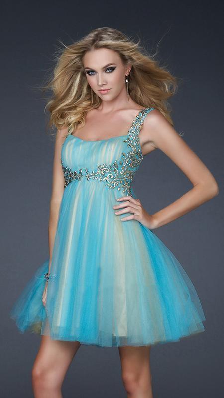 La Femme - 17500 Embellished Square Neck Empire Waist Short Dress 6 / White/Nude - Shop La Femme dresses on Couture Candy at CoutureCandy.com La Femme - 17500 Embellished Square Neck Empire Waist Short Dress 6 / White/Nude - Shop La Femme dresses on Couture Candy at CoutureCandy.com