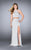 La Femme - 23828 Sassy Beaded Halter Neck Two-piece Jersey Gown Special Occasion Dress