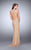 La Femme - 23950 Sparkling Crystal Beaded Halter Long Prom Dress Special Occasion Dress