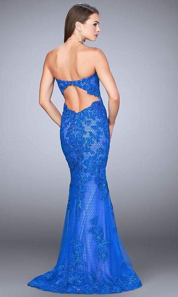 La Femme - 24106SC Beaded Lace Mermaid Dress 00 / White - Shop La Femme dresses on Couture Candy at CoutureCandy.com La Femme - 24106SC Beaded Lace Mermaid Dress 00 / White - Shop La Femme dresses on Couture Candy at CoutureCandy.com