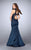 La Femme - 24271 Exquisite High Lace Illusion Long Mermaid Evening Gown Special Occasion Dress