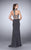 La Femme - 24521 Exquisite High Crystal-Adorned Long Evening Gown Special Occasion Dress