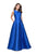 La Femme - 25425 Strappy Fitted Jewel Ballgown Special Occasion Dress 00 / Royal Blue