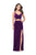 La Femme - 25597 Strappy Two Piece Jersey Dress Special Occasion Dress 00 / Purple