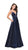 La Femme - 25670 Sleeveless Plunging Sweetheart Satin Gown Special Occasion Dress 00 / Navy