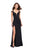 La Femme - 25761 Strappy Back Jersey Sheath Dress Special Occasion Dress 00 / Black