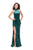 La Femme - 25783 Beaded High Halter Velvet Sheath Dress Special Occasion Dress 00 / Forest Green