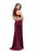 La Femme - 25783 Beaded High Halter Velvet Sheath Dress Prom Dresses