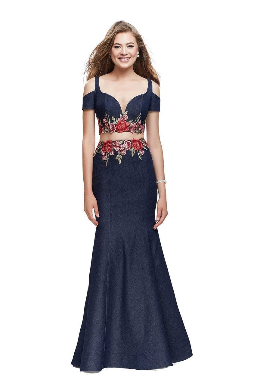 La Femme 25848 Prom Dress - Dark Wash | NewYorkDress La Femme 25848 Prom Dress - Dark Wash | NewYorkDress