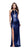 La Femme - 25861 Halter Neck Velvet Sheath Dress Special Occasion Dress 00 / Navy